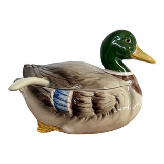 1980s Mallard Duck Soup Tureen With Ladle For Sale