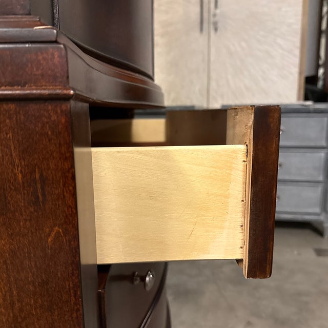 Dark Espresso Wood Media Armoire Cabinet For Sale - Image 11 of 12