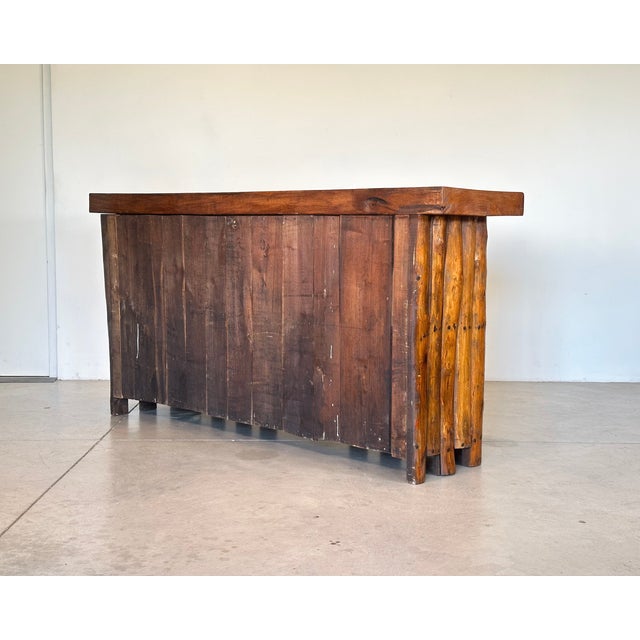 Wood Vintage Rustic Chestnut Sideboard, 1960s For Sale - Image 7 of 14