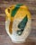 Yellow A 19th C French Terra Cotta Yellow Ochre and Green Glazed Confit Jar For Sale - Image 8 of 8