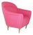 Italian Pink Fabric Upholstered Chair, 1950s For Sale