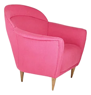Italian Pink Fabric Upholstered Chair, 1950s