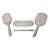 Mid 20th Century Silver Vaniety Set European Silver 835 With Crescent and Crown Hallmark, Brush, Mirror, Comb Cover, Clothes Brush - 4 Pieces. For Sale