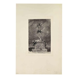 Félicien Rops, The Scrifice, 1882, Etching For Sale
