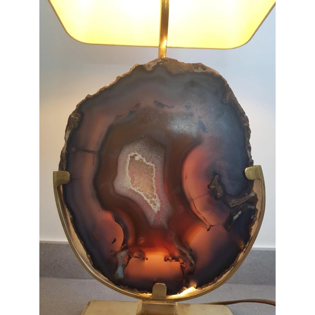 1970s Large Agate Table Lamp by Willy Daro, 1970s For Sale - Image 5 of 7