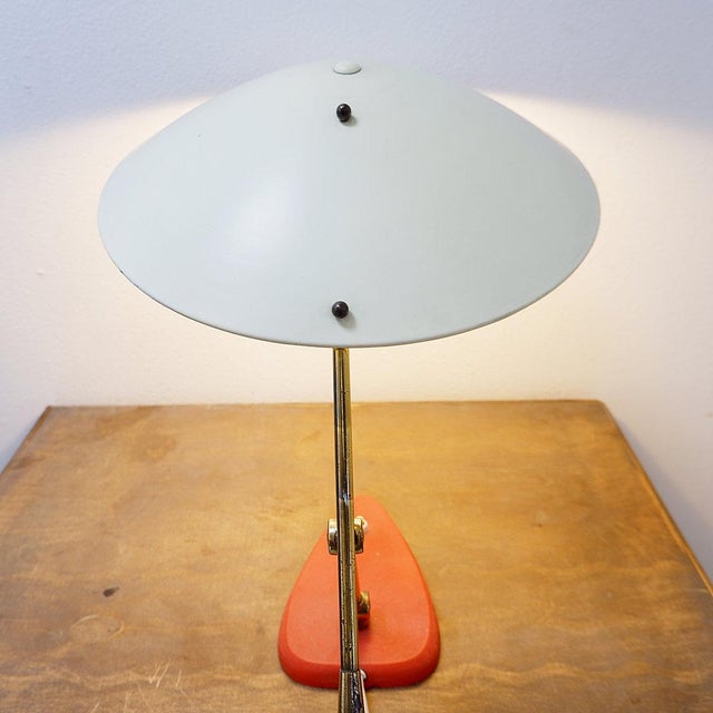 Mid-Century Modern Large Mid-Century Modern Metal Table Lamp, Italy, 1950s For Sale - Image 3 of 16