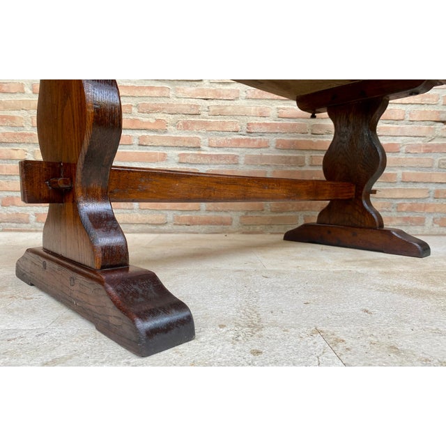 Spanish Colonial Narrow Walnut Console Table, 1920s For Sale - Image 4 of 18