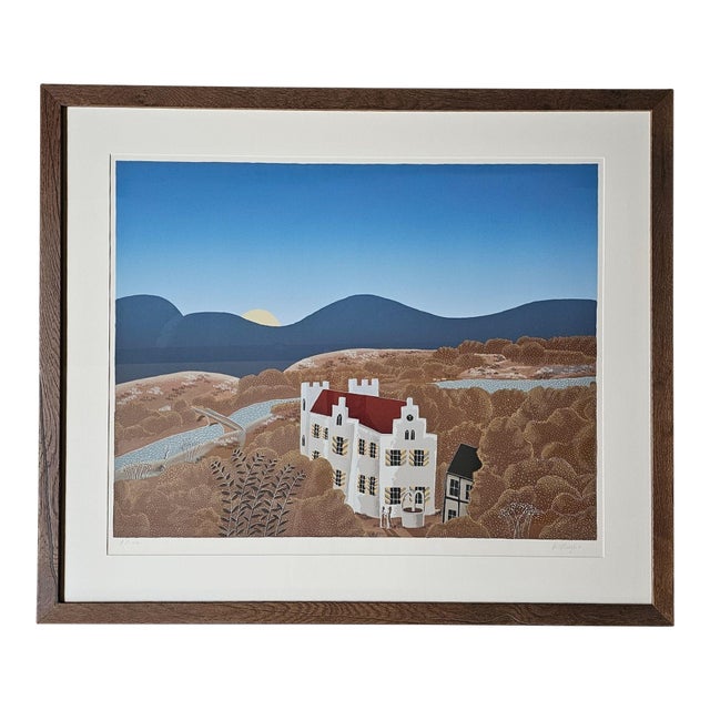 Schloss Remseck, 1980, Color Screenprint by Thomas McKnight For Sale