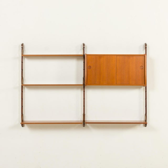 Mid-Century Modern Small Ergo Wall Unit in Teak attributed to John Texmon, Norway 1960s For Sale - Image 3 of 15