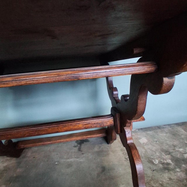 Antique Oak Farm Table, 1700s For Sale - Image 11 of 18