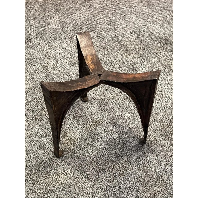 Mid-Century Modern 1960s Paul Evans Slate & Sculpted Metal Table For Sale - Image 3 of 13