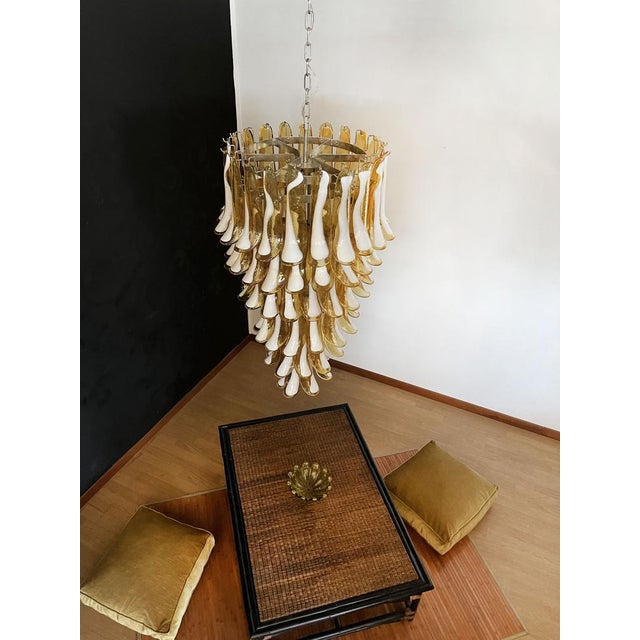 Large Italian Murano Glass Spiral Chandelier, 1990s For Sale - Image 13 of 18