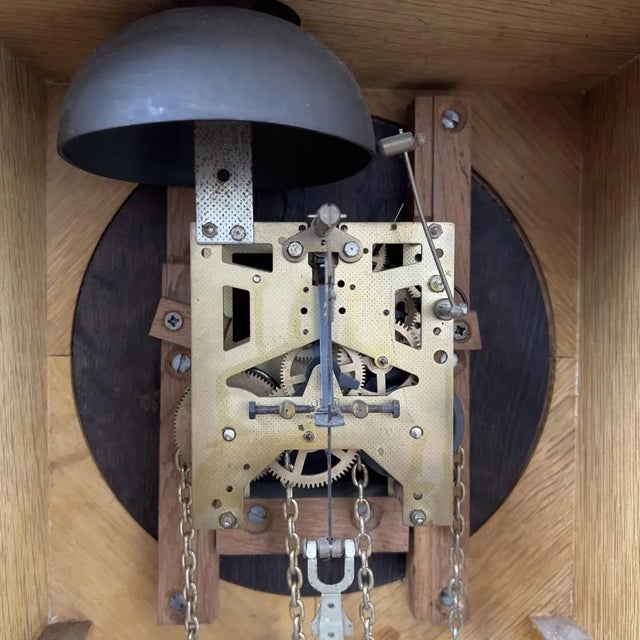 Guillerme et Chambron Vintage Clock by Guillerme Et Chambron for Votre Maison, 1970s For Sale - Image 4 of 8