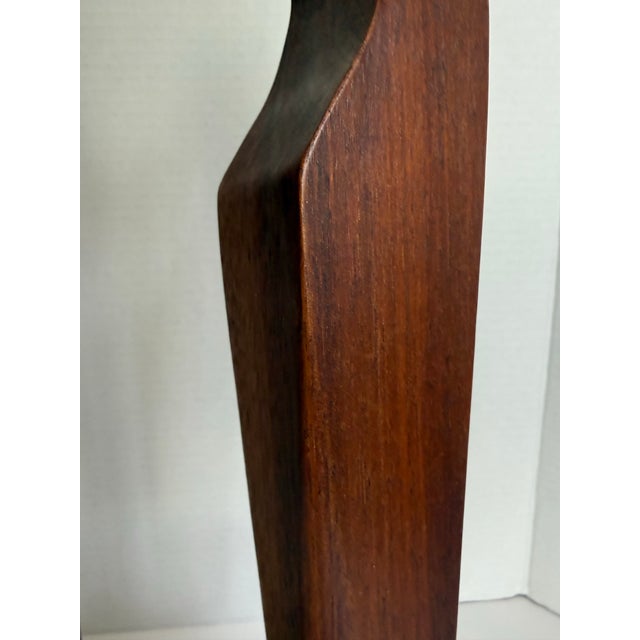 Signed Modernist Abstract Wood Figures Sculpture on Stone Base For Sale In Los Angeles - Image 6 of 10