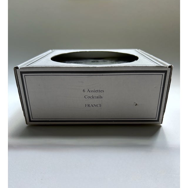 1990s Limoges "Alahambra" Cocktail Plates - Boxed Set of 6 For Sale - Image 17 of 18