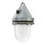 Industrial Clear Glass & Grey Pendant Light For Sale