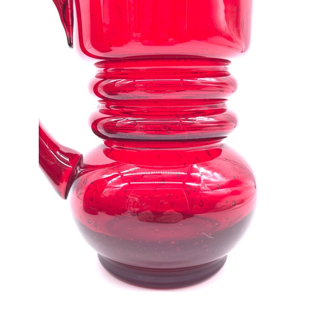 Red Red Glass Juice Service from Sudety Glassworks, 1970s For Sale - Image 8 of 17