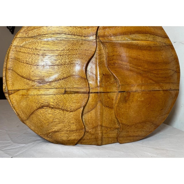 Large Vintage Hand Carved Wood Veggie Cabbage Lettuce Figural Vase Sculpture For Sale - Image 17 of 17