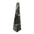 Mid 20th Century Large Nero Marquina Marble Obelisk Sculpture | Black & White Veined Stone Decor, 18” For Sale