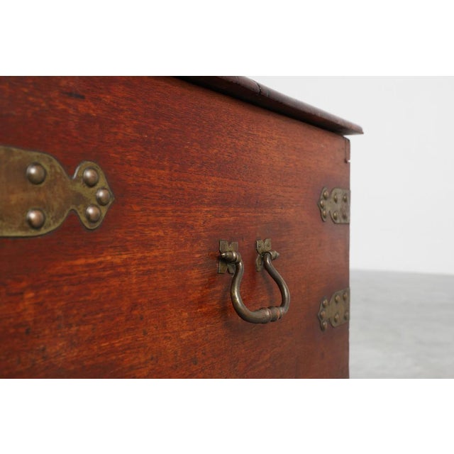 Antique 19th Century Dutch Teak Blanket Chest, Netherlands For Sale - Image 6 of 16