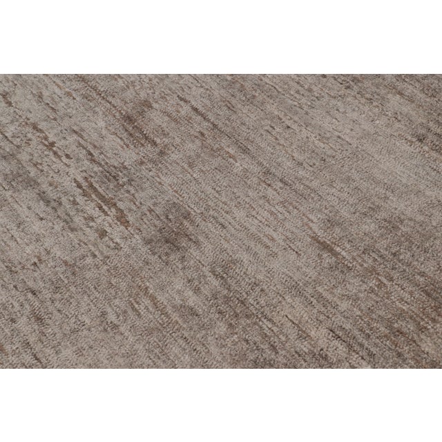 2010s Rug & Kilim’s Modern Textural Rug in Neutral Taupe and Gray Tone-on-Tone -14x17 For Sale - Image 5 of 8