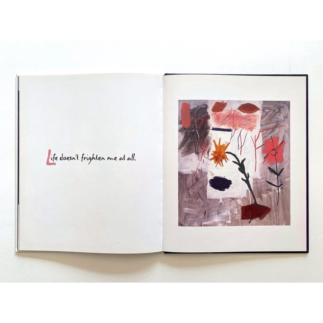 White " Life Doesn't Frighten Me " Vintage 1993 First Edition Hardcover Jean Michel Basquiat & Maya Angelou Book For Sale - Image 8 of 12