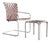 Mid Century Brown Jordan Cantilevered Outdoor Lounge Chair and Ottoman, 2 Piece For Sale