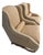 Pair of Restoration Hardware Wingback Chairs in Wheat Linen For Sale