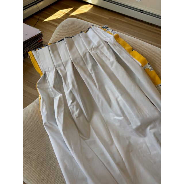 2020s Sheila Bridges Harlem Toile De Jouy Linen Drapes Custom Unused For Sale - Image 5 of 6