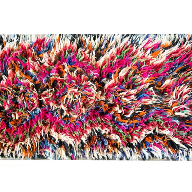 Tribal Mid 20th Century Vintage Persian Tulu Rug For Sale - Image 3 of 13