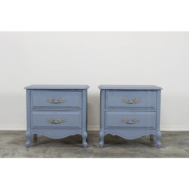 1960s Gray Painted French Provincial Nightstands a Pair Chairish