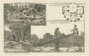 Le Rouge, Various Views of Rambouillet Near Paris, France, 1785, Print