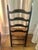American Early 20th Century High Back Ladder Back Chair W/ Double Arms and Web Seat For Sale - Image 3 of 9
