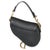 Contemporary Black Grained Calfskin Mini Saddle Bag For Sale - Image 3 of 6