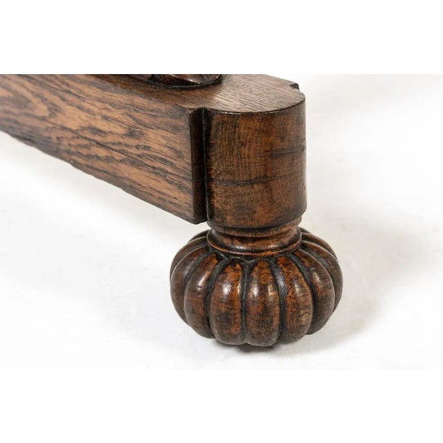 19th Century English Regency Oak Dumb Waiter For Sale - Image 5 of 10