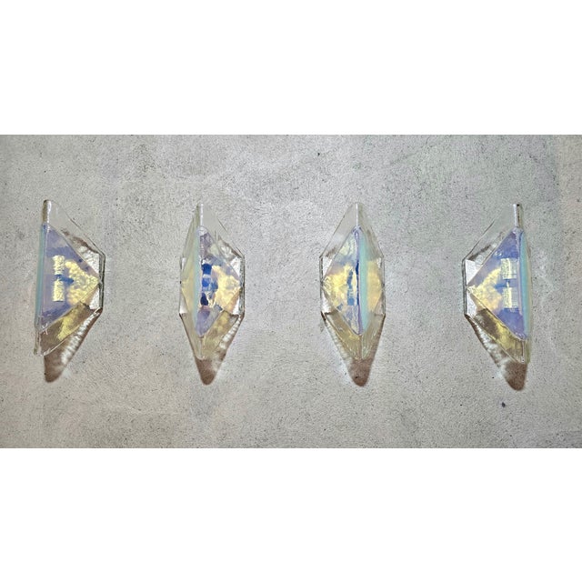 Vintage Murano Glass Wall Lights by Carlo Nason for A.V. Mazzega, 1960s, Set of 4 For Sale - Image 3 of 17