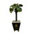 Vintage Hollywood Regency. Metal Petite Potted Palm Tree With Lions Head For Sale - Image 4 of 6