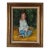 1970s Vintage E. Weight Portrait of a Girl in Landscape Oil on Canvas Painting, Framed For Sale