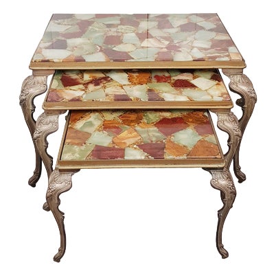 Vintage Italian Nest of Tables, Set of 3 For Sale