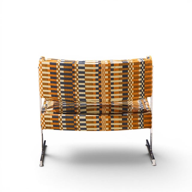 Harvey Probber Mid Century Cantilevered Chrome Slipper Lounge Chairs - Pair For Sale - Image 9 of 12