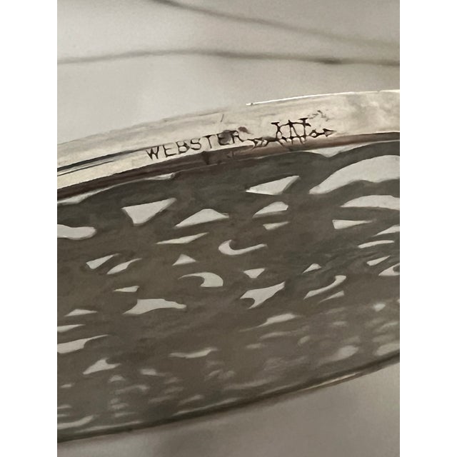 Beautiful Art Nouveau style Webster Sterling silver 3 in coasters.