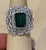6.5 Carat Green Tourmaline & 4.2 Carat Diamond Cocktail Ring 18 Karat White Gold For Sale - Image 11 of 18