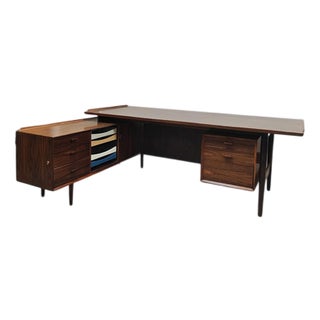 Vintage Model 209 Executive Desk Bureau by Arne Vodder for Sibast, 1950s For Sale
