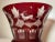 Ruby Red 1930s Large Quality Handmade Moser Cut to Clear Ruby Red Crystal Glass Etched Vase For Sale - Image 8 of 13