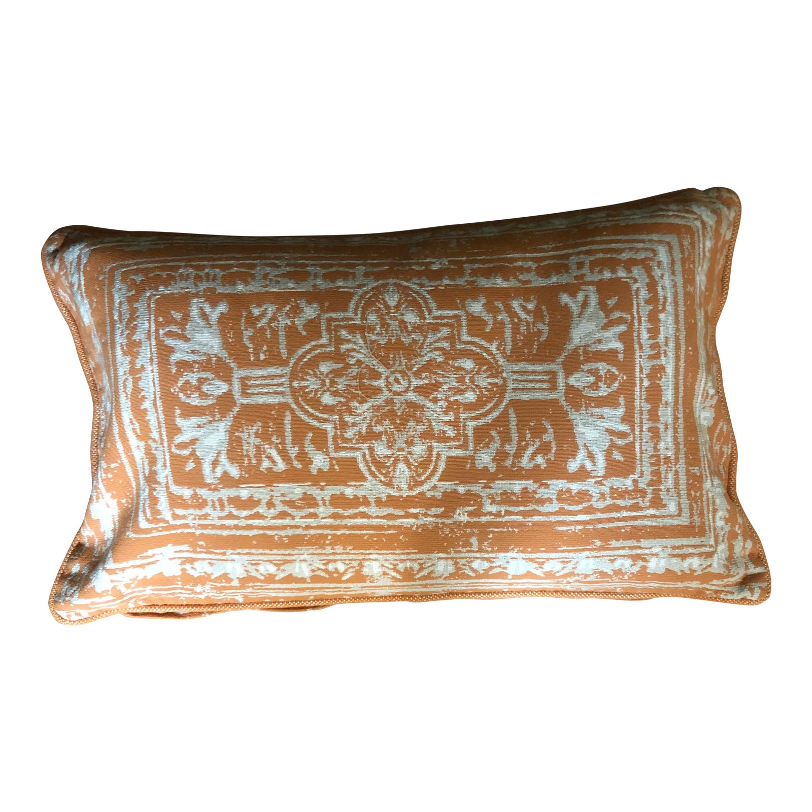 Restoration Hardware Bolster Pillow in Orange Chairish
