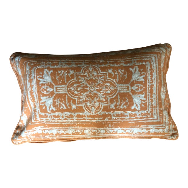 Restoration Hardware Bolster Pillow in Orange For Sale