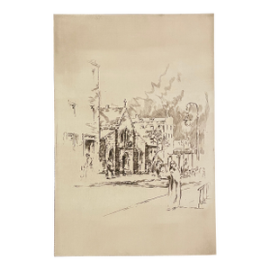 1920s Alexander Blum St. Stephens Boston Etching