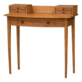 1990s Curly Maple Secretary Desk by Robert Gasperetti For Sale
