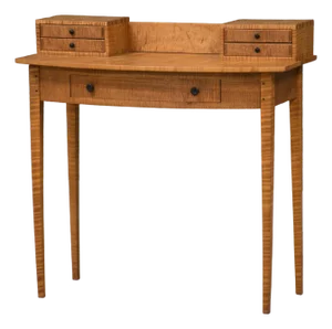 1990s Curly Maple Secretary Desk by Robert Gasperetti