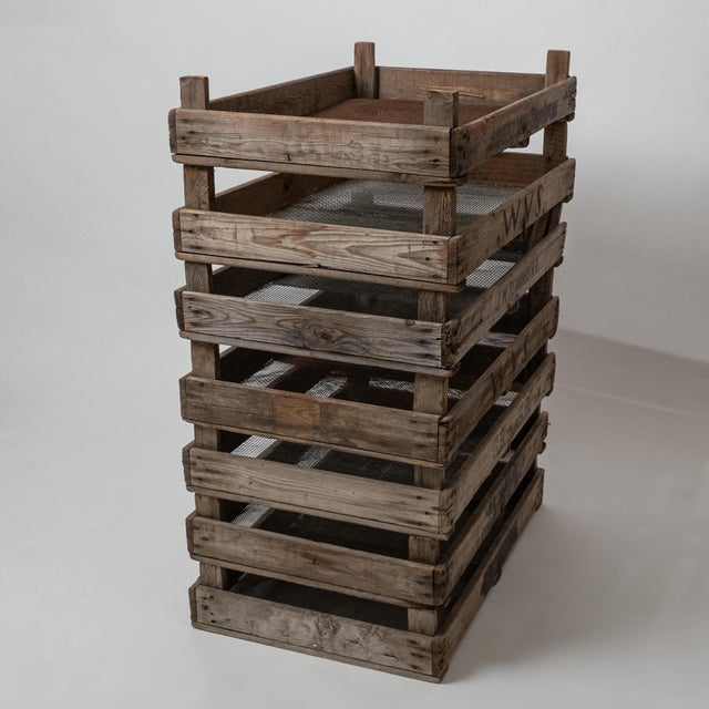 Authentic early 20th-century harvest sieve, traditionally used for sifting grain and separating agricultural materials....